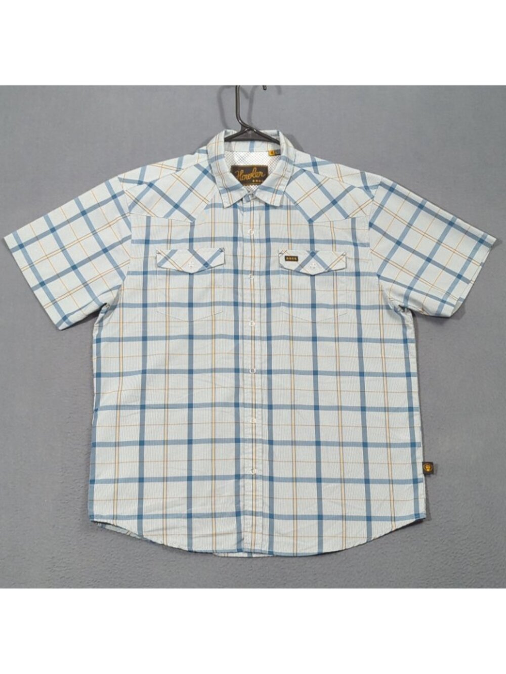 Howler Bros Shirt Mens M Multicolor Plaid H Bar B Snapshirt Western Short Sleeve - Picture 2 of 10
